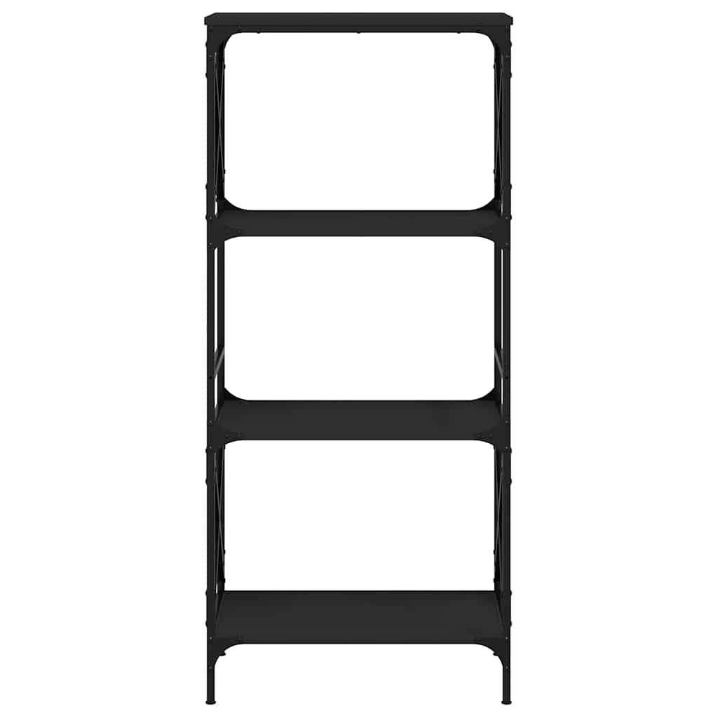 Bookshelf 4 Shelves Black 59 X 35 X 132 Cm Engineered Wood
