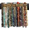 Perles Irrégulières en Gravier de Puce Pierre Naturelle Aquamarine Œil de Tigre Améthyste Perles Espacement Libres Pour Femmes Fabrication de Bijoux DIY Collier