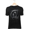 Grim Reaper T-Shirt – Oversized Scythe, Cracked Hood, Moonlit Skull
