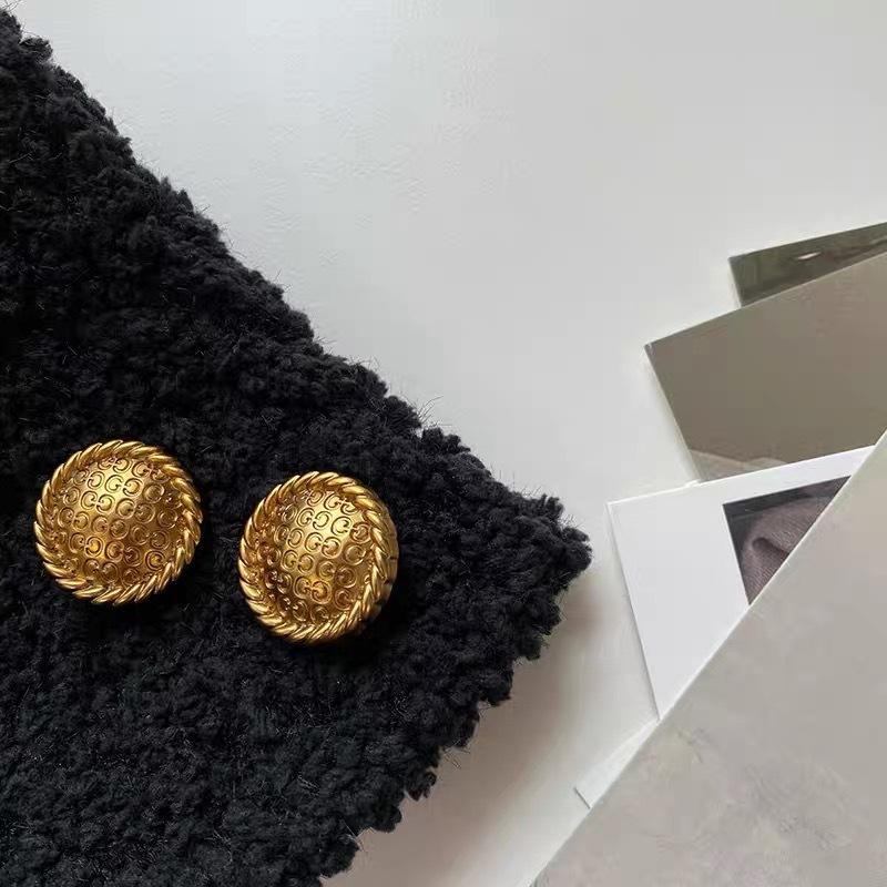 6Pcs Fashion Luxurious Design Gg Letter Buttons For Clothing Metal Jacket Buttons Sewing Material Sewing Accessories 20/23/25Mm