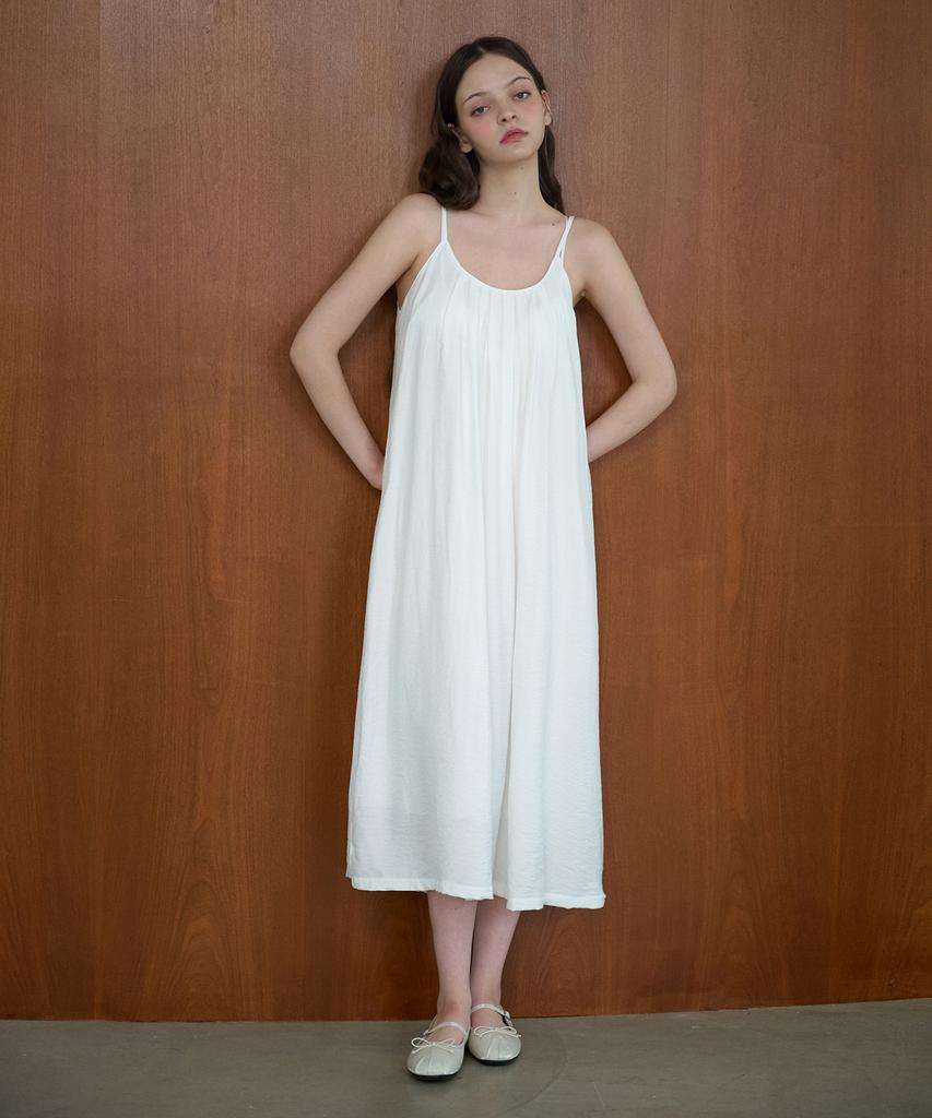 PLUNASTUDIO Pure String Long Dress (White)
