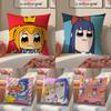 Cute Anime PPop Team Epic Cushion Cover Pillowcase Short Plush Invisible Zipper Room Sofa Cushion Cover