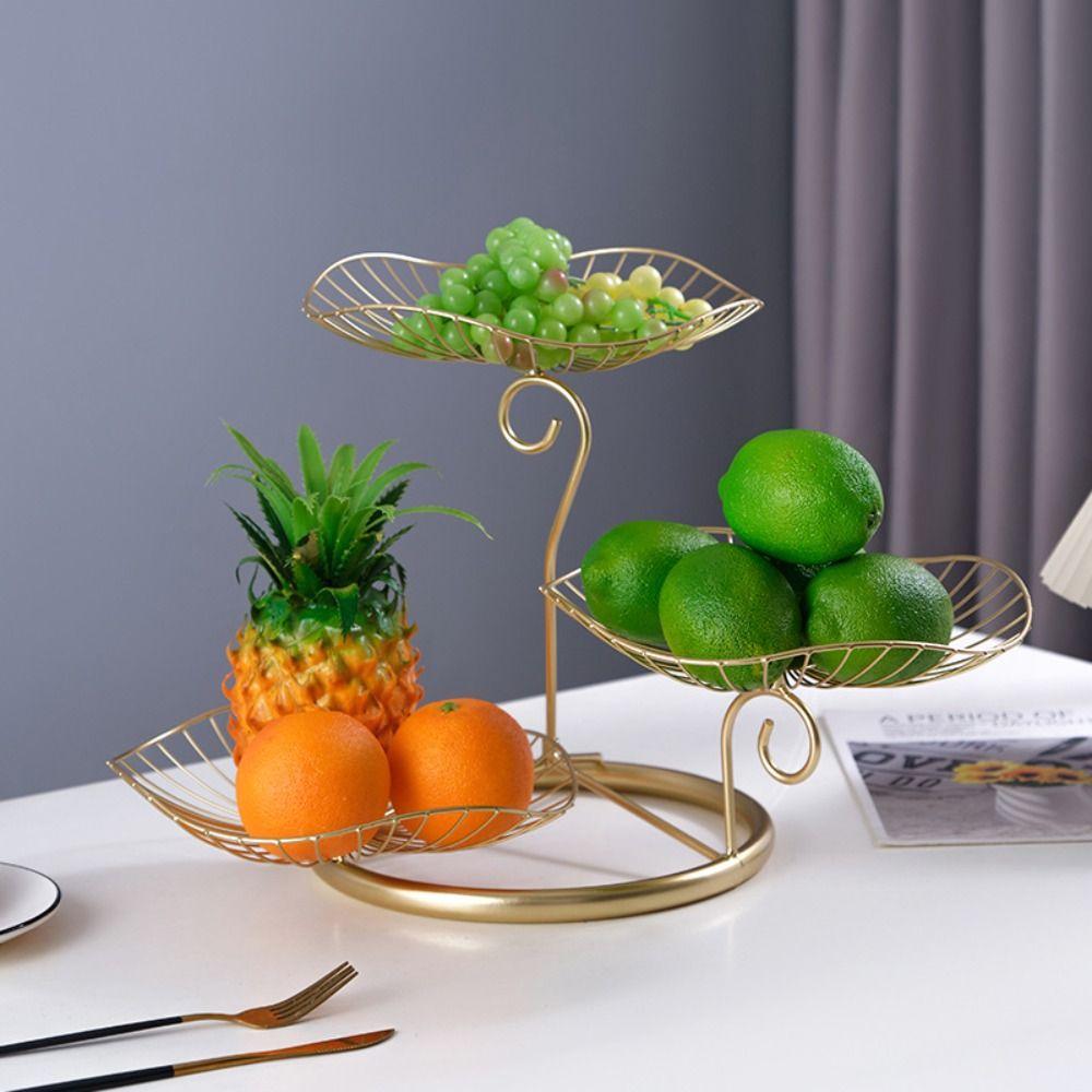 Not Easily Deformed Iron Fruit Stand Easy To Install Dessert Storage Rack  Kitchen