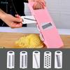 5-in-1 Multi-Function Vegetable Slicer, Interchangeable Blade Kitchen Chopper with Hand Guard
