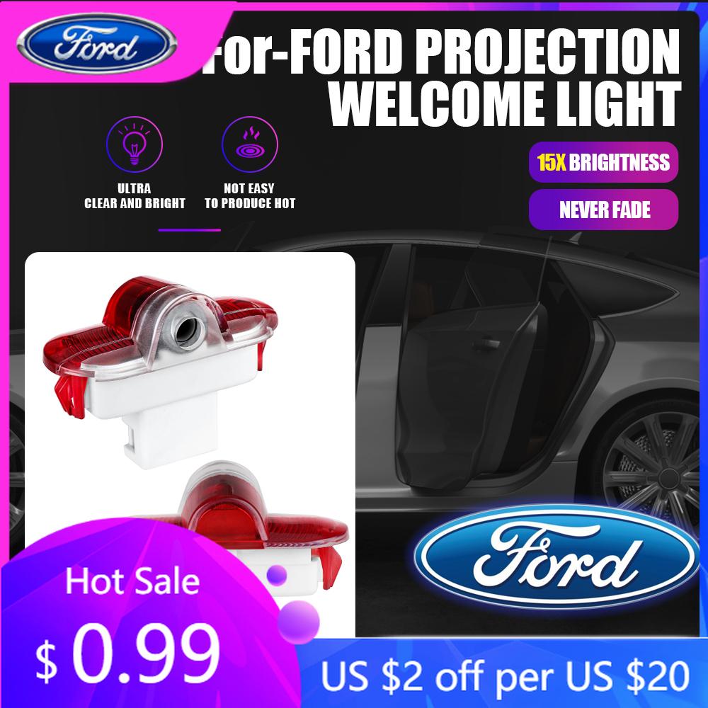 Car Sticker 2PCS Car Badge Door Welcome Lights LED Laser Projector Lamps Auto Accessories For Ford Max 2007-2008 FOCUS Mondeo 20