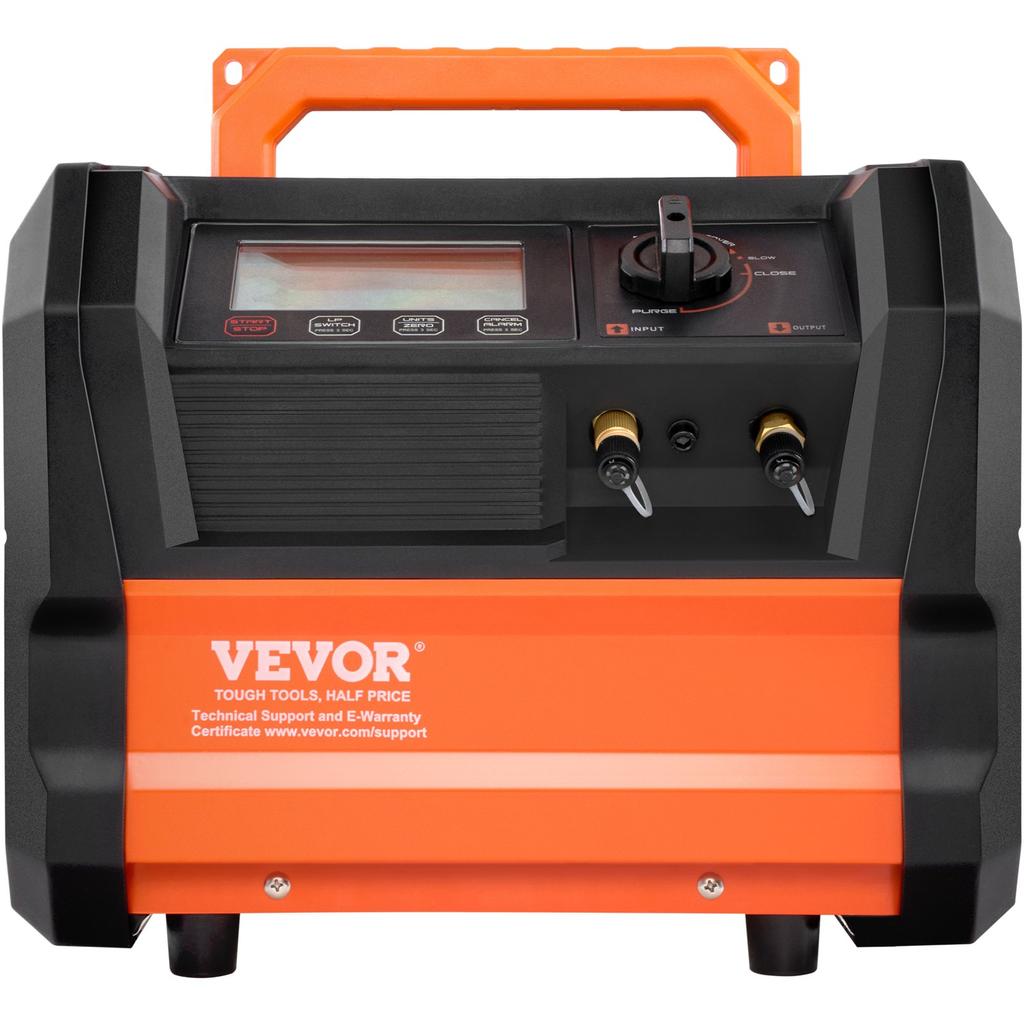 VEVOR Refrigerant Recovery Machine, 1 HP Dual Cylinder Portable AC Recovery Machine with 3000rpm Brushless Motor