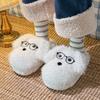 Cartoon cotton slippers winter cute big ears puppy indoor home home warm fluffy slippers winter