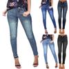 Women's High Waist Washed Women's Jeans Fashionable Versatile Straight Leg Pants