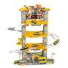 Multifunctional Police Building Blocks Set with Vehicle Launcher and Urban Rail Parking Garage