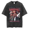 Rapper Playboi Carti Álbum Musical Die Lit Camiseta Lavada Hombres Mujeres Hip Hop Camisetas Populares Moda Camisetas Góticas Algodón Streetwear