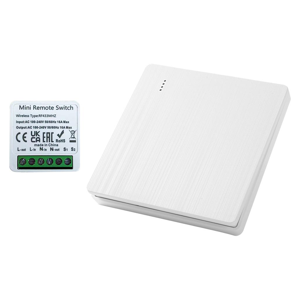 

Беспроводной интеллектуальный выключатель света 433 МГц RF 86 настенный выключатель с пультом дистанционного управления мини-реле приемник домашний светодиодный светильник вентилятор white one