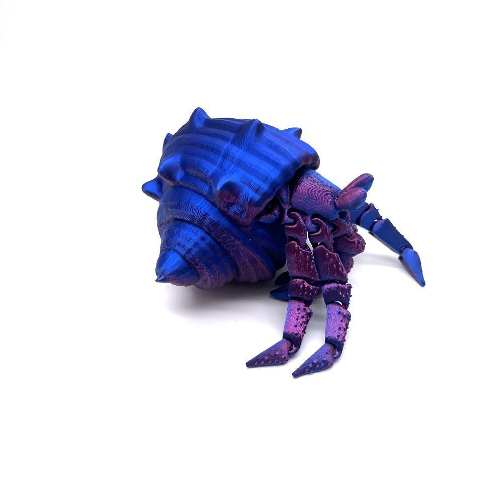 Removable 3D Printed Hermit Crab Conch Shell 3D Articulated Crab Toys  Fish Tank