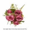 7 Heads Rose Artificial Flowers Silk Petals Green Leaves Simulation Flower Rose Multicolor Scene Landscaping Faux Rose Flower