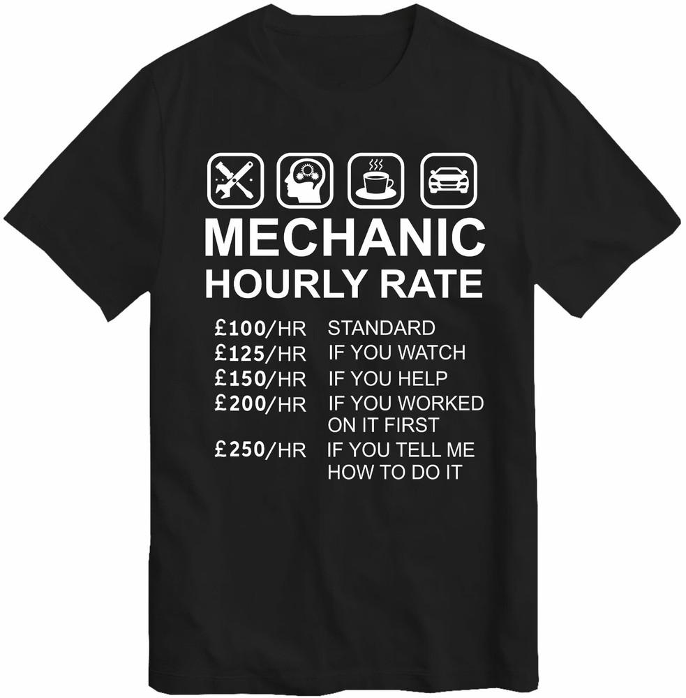 

Футболка с почасовой ставкой механика Подарок для автомеханика Автомобильный автомеханик Топ 4XL