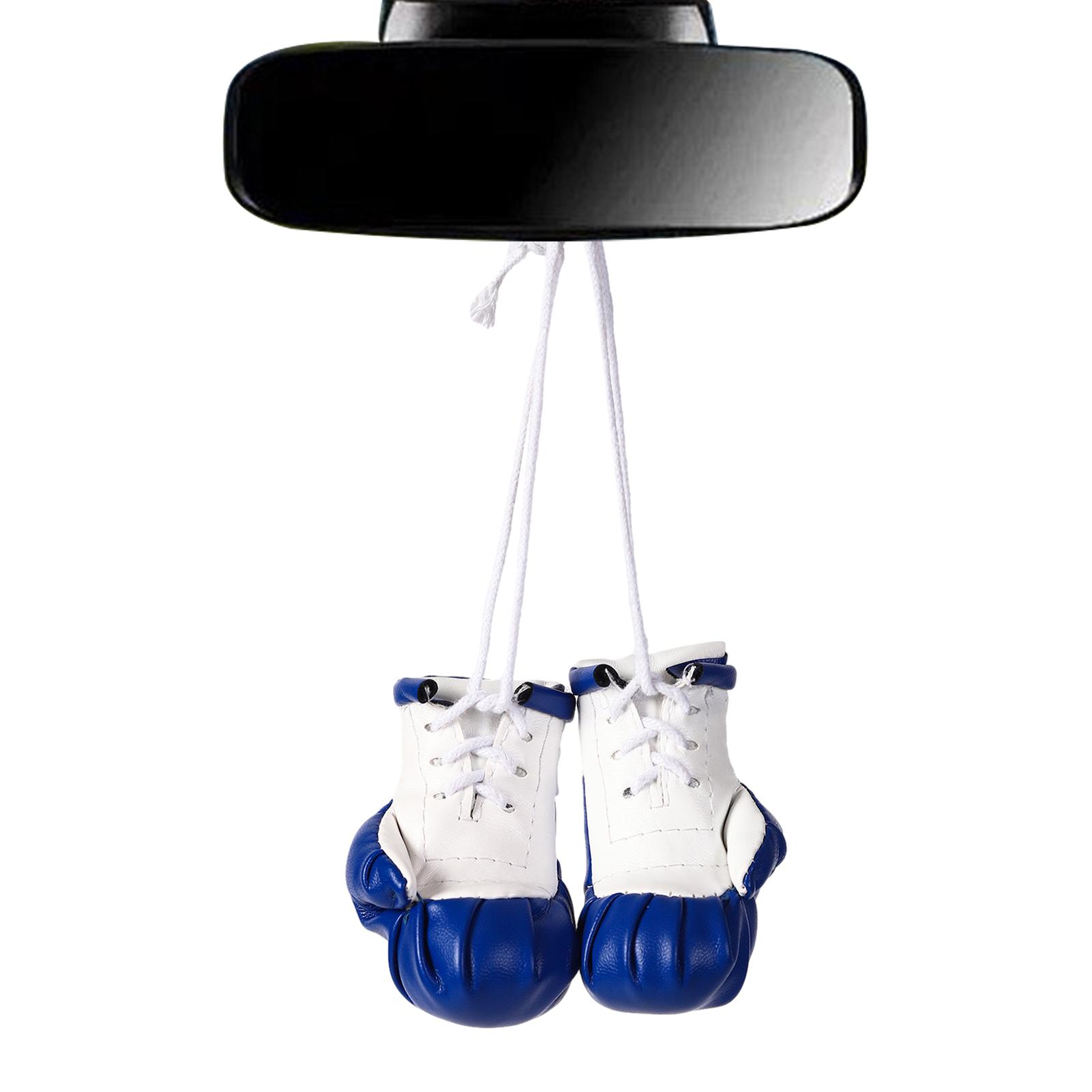 

Подвеска в виде боксерских перчаток для автомобиля, мини-брелок для боксерских перчаток, декоративные многофункциональные аксессуары для декора салона автомобиля, сумка из искусственной кожи синий