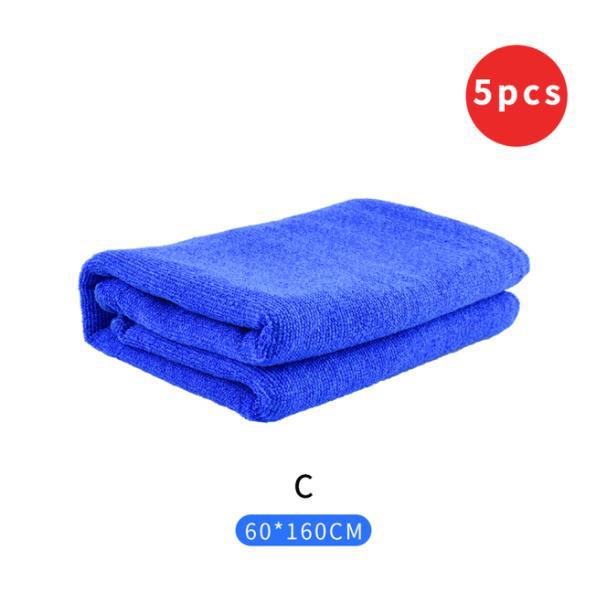 5pcs Microfibre Towel Cleaning Auto Car Care Blue Soft Cloth Washing Cloth Towel Home Car Cleaning Fiber Towel ABC