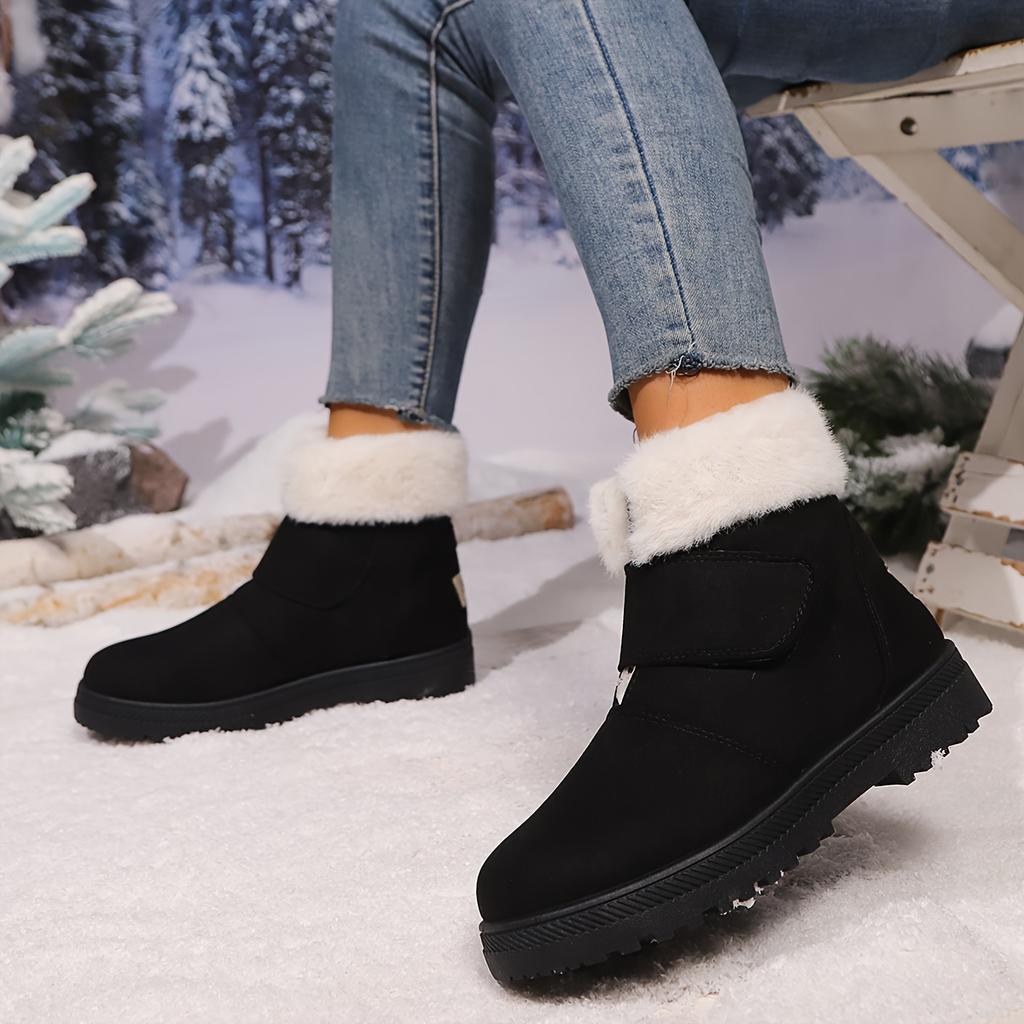 2025 Winter New Plus-size Women's Shoes Plush Snow Boots Thickened Cotton Shoes