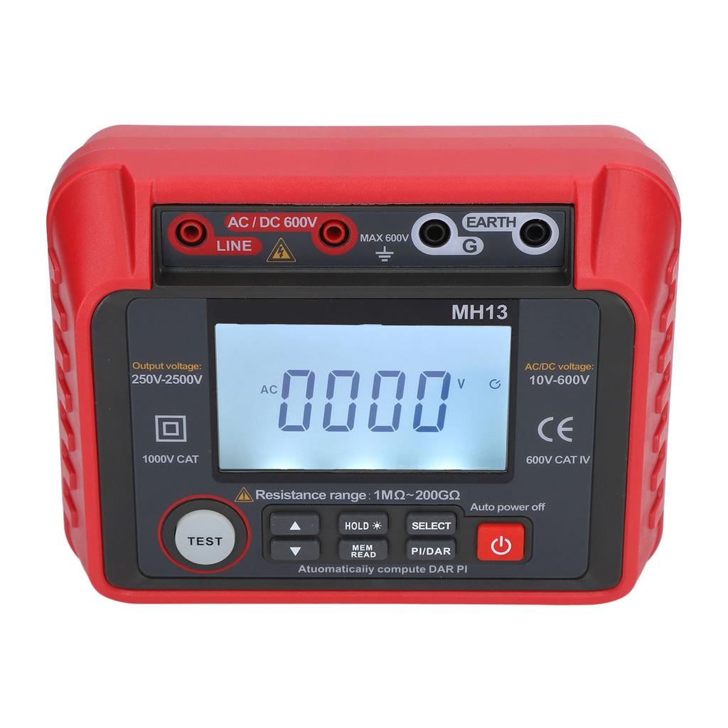 Megometru Tensiune AC și DC Descărcare Măsurare Precisă Tester Ohm Roșu