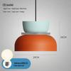 Nordic Macaron Halo Pendant Lamp - Modern Warm Lighting for Restaurants, Bars, and Bedrooms