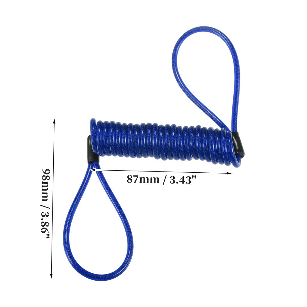 ACROPIX Blue Motorcycle Disc Lock Cable Universal Anti-theft Wheel Lock Replacement - Set of 1