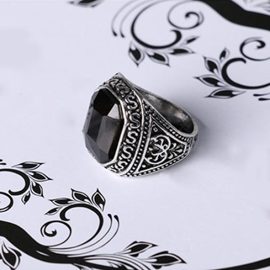 Men's Women's Lover Vintage Carved Geometric Resin Alloy Party Jewelry Ring