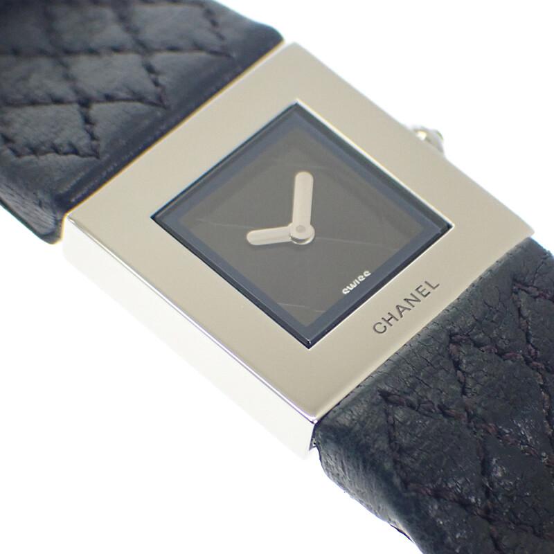 Chanel H0116 Watches black/Silver Stainless Steel/leather Women blackDial