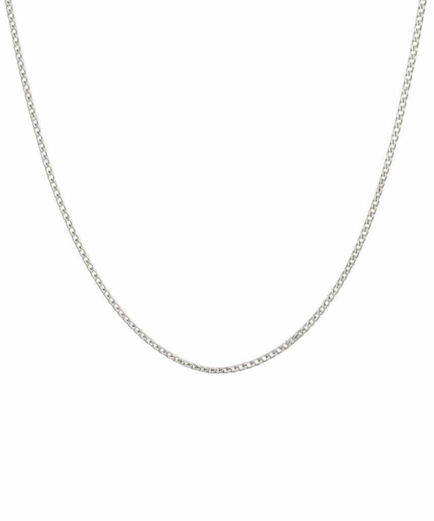Alleun Silver 925 Curved Chain Necklace Bold Layered