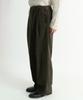 NONBLANK One-Pleat Curved Stitch Pants_Khaki