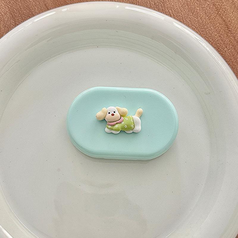 1pc Ins Letter Print Contact Lens Case Contact Lens Companion Box Beauty Eye Box Portable Contact Lens Box with Mirror Tweezers