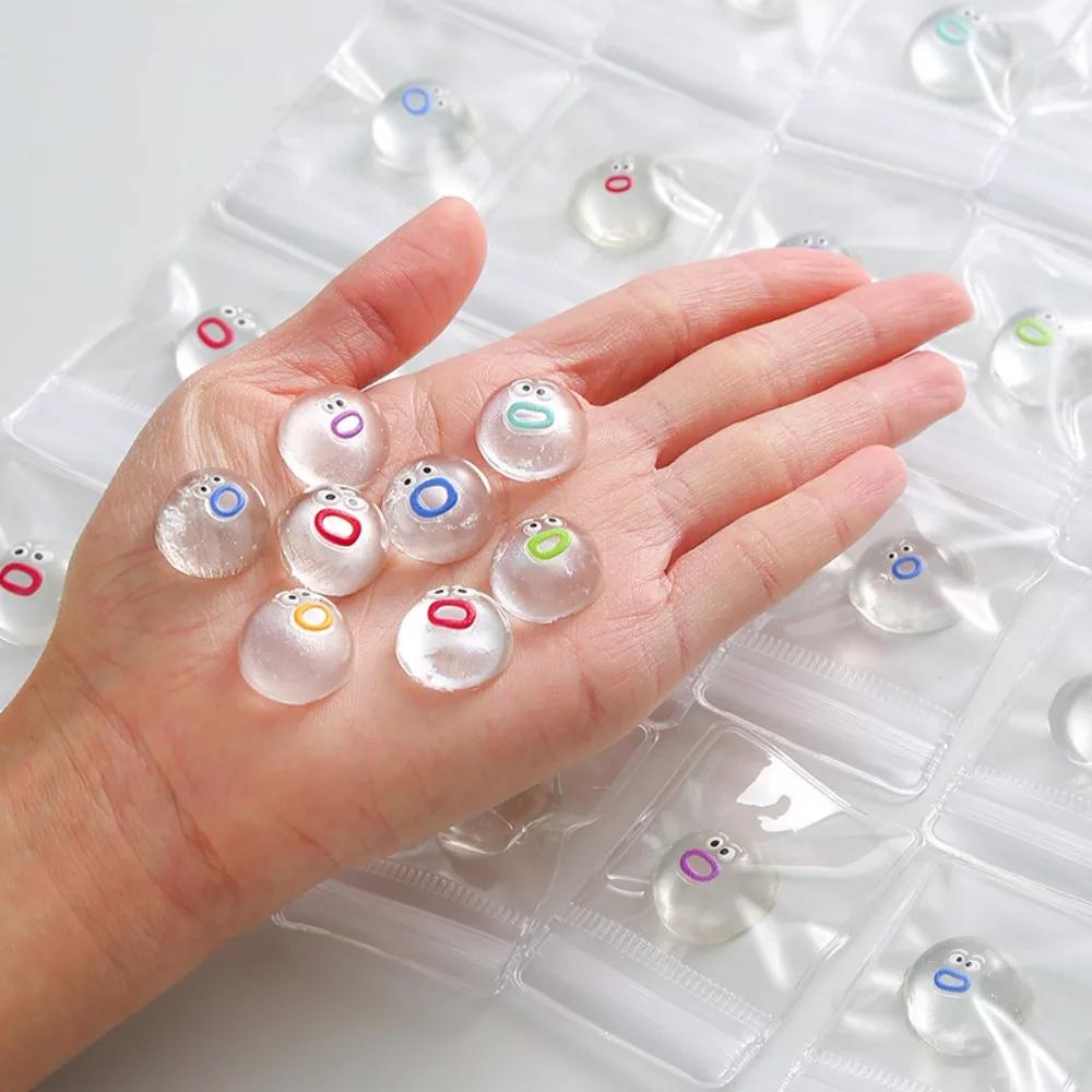 10pcs Squishy Mini Transparent Expression  Stress Relief Toy Sensory Fidget Toys for Kids Adults Anxiety Relaxation Squeeze Gift