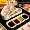 Nuoxian Eco-Friendly Disposable 2-Compartment Pulp Dipping Sauce Dishes