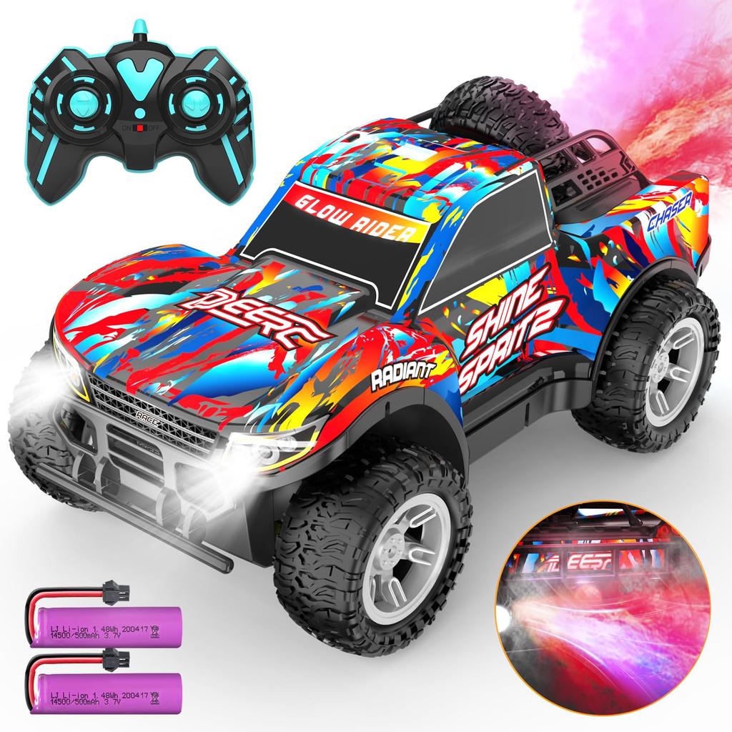 DEERC RC Off-Road Car for Kids [2025 Upgraded Edition] RC Car Remote Control Toy for Drifting Beginners Rechargeable OutdoorIndoor Use 2.4Ghz LED