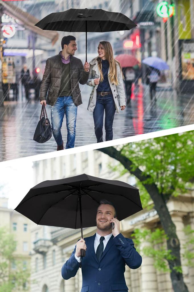 Folding large automatic 8 folding large folding typhoon rainy season water quick strong wind for both sun and UV UV big storage pouch umbrella, size,