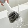 Kitchen Cleaning Brush No Separate Dispenser Needed Heavy-Duty Rotating Brush with Built-In Soap Dispenser