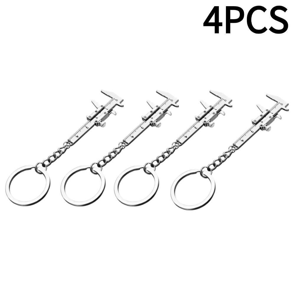 1/2/3/4/5PCS Mini Vernier Caliper Metal Ruler Vernier Caliper Ruler Key Chain 0-3cm Keychain Measurement Tool Creative Tools