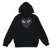 Felpa Streetwear Giapponese per Uomo Donna Coppia Pile Pesante Pullover Cuore Nero Ricamato Manica Lunga Top Oversize