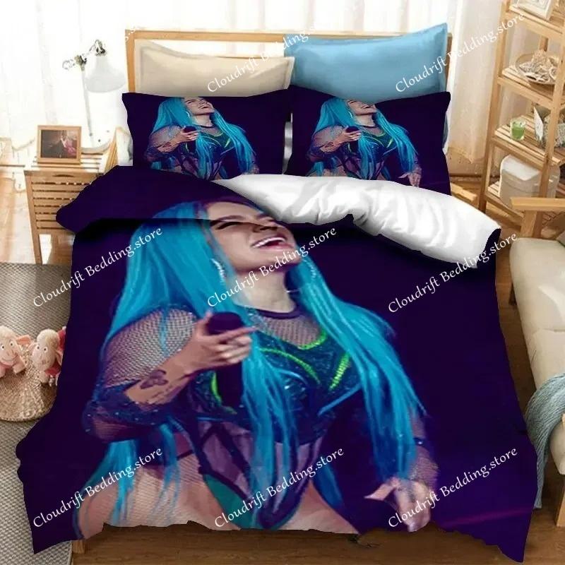 Karol G Bedding Sets Exquisite Bed Supplies Set,Cartoon Manana Duvet Cover Bed Comforter Set Bedding Set Birthday Gift