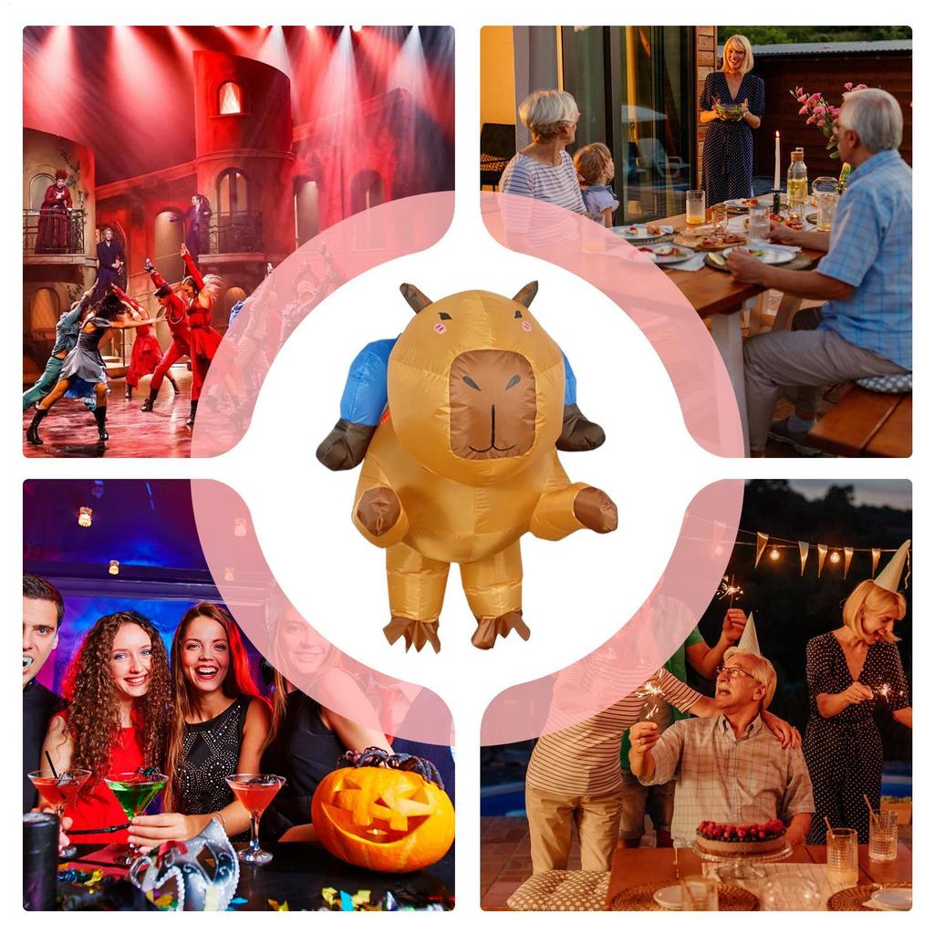 Inflatable Costume Adult Halloween Inflatable Capybara Suit Ride On Fancy Suit Cosplay Accessories for Girls Men Women Boys