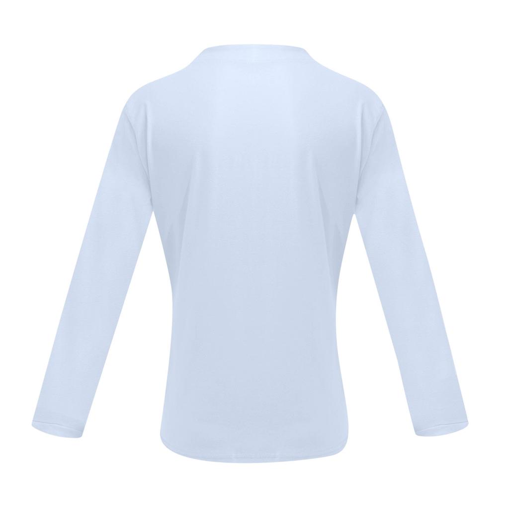 Men's Casual Solid Color V-Neck Gentleman's Business Long Sleeve T-Shirt