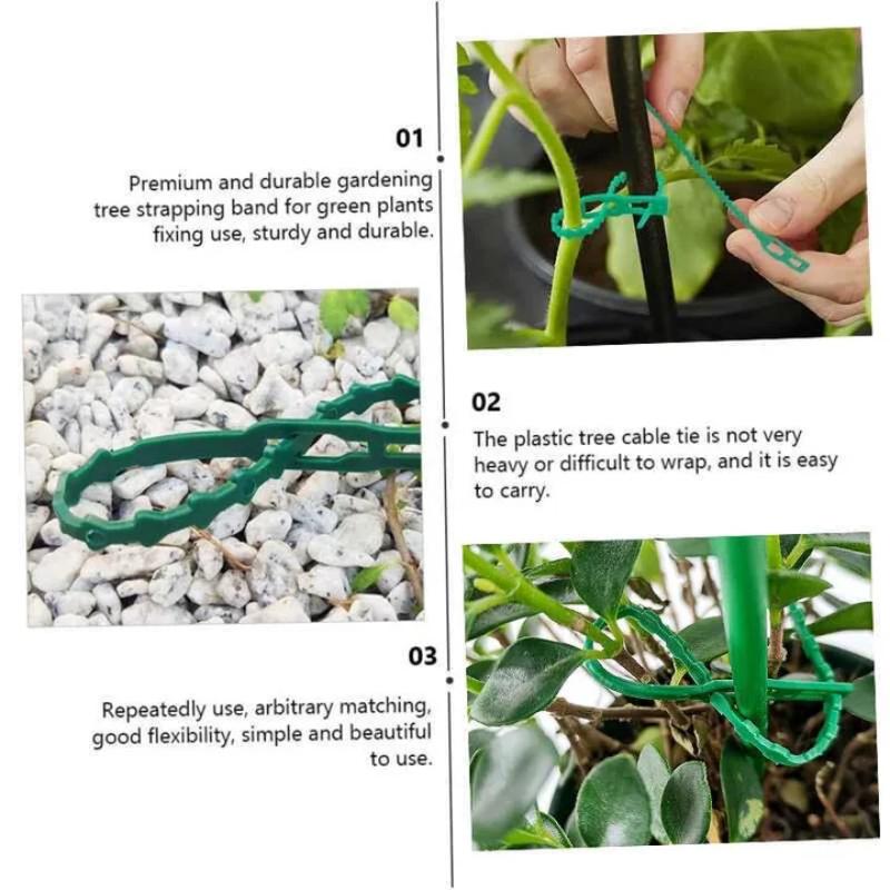 Reusable Garden Cable Ties Plant Vine Tree Shrubs Support Fastener Locking Nylon Adjustable Zipper Cables Ties Organizer Tools