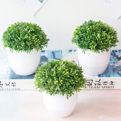 Künstliche Pflanze, realistische, lebendige grüne Kugel aus Kunststoff, Miniascape für Hochzeit