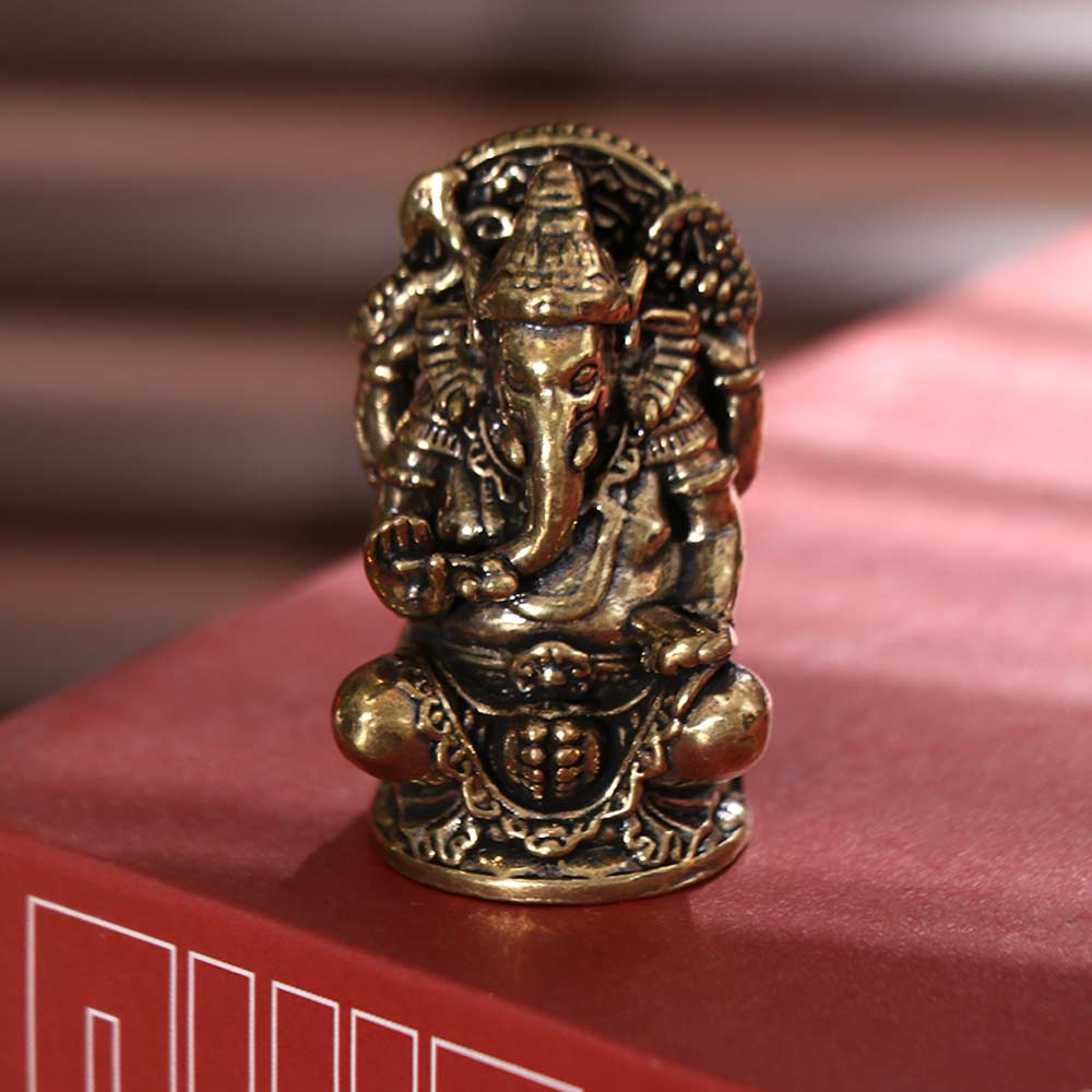 Vintage Ganesha Statue Mini Elephant Hindu God Figurines Elephant God Figure Sculpture  Bedroom