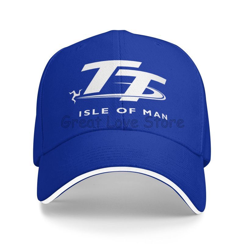 Isle of Man TT Races Motorcycle Print Baseball Cap Vintage Sandwich Bucket Caps Unisex Adjustable Snapback Cap Dad Hat Golf Hats