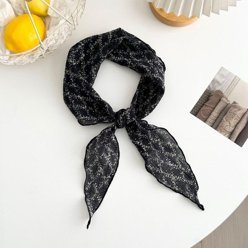 Silk scarf new atmosphere floral headscarf multi-functional decorative scarf small scarf waist rhombus silk scarf
