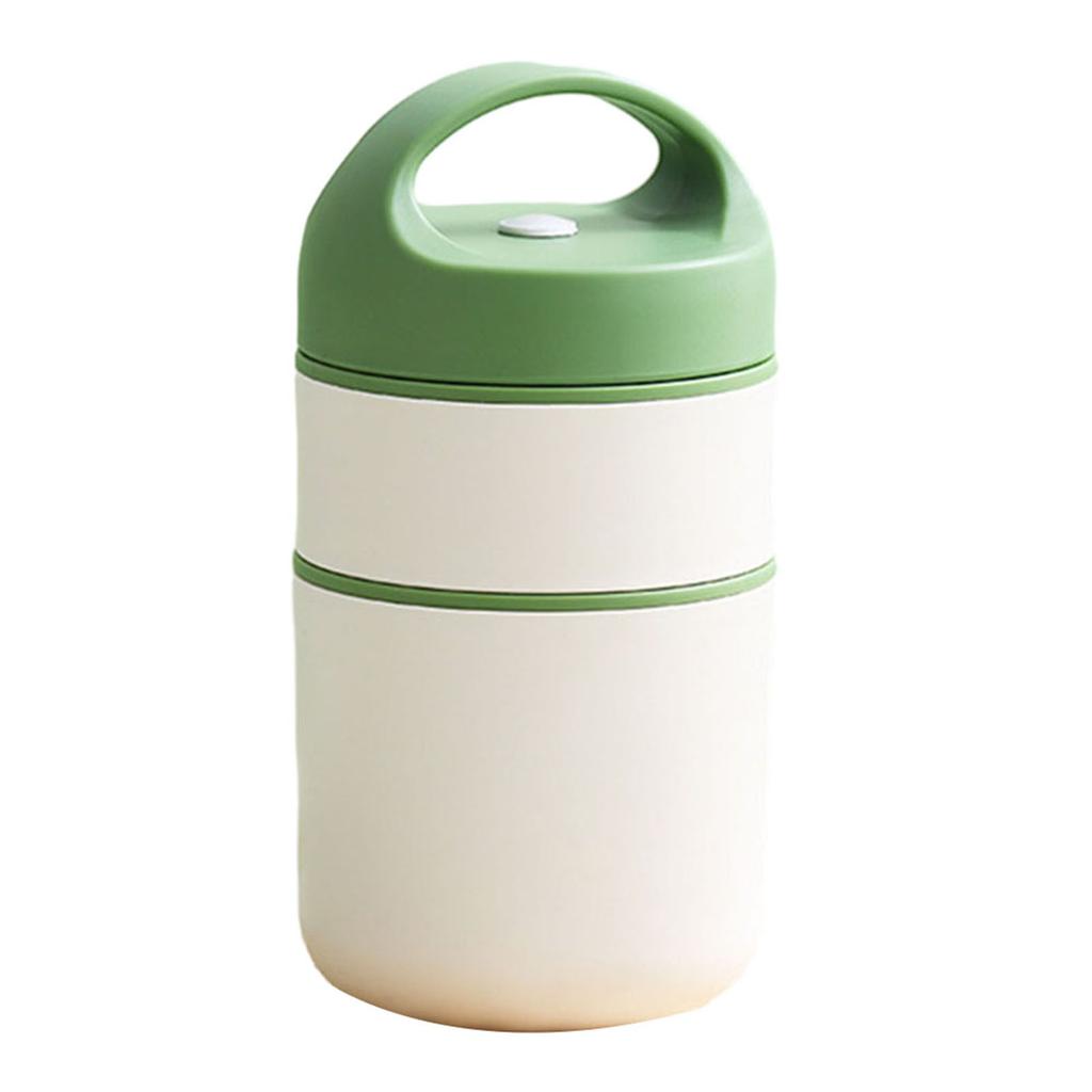 1 peça Marmita Térmica a Vácuo Aquecedor de Comida Isolado Recipiente para Sopa Para Comida Quente Empilhável Duas Camadas Parede Dupla Isolada