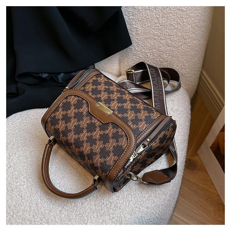 IELGY Retro Fashion Classic Printed Small Square Bag All-Match One-Shoulder Cross-Body Broadband Female Bag