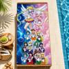 anime cartoon cute S-SailorS M-Moon FK Towel Pool soft Beach Towels Trip swim bath Towel Gym Spa home room Decor Holiday Gift