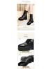 Genuine Leather Mesh Thick Sole Height-Boost Women's Martin Boots 2025 - Breathable Cut-out Design