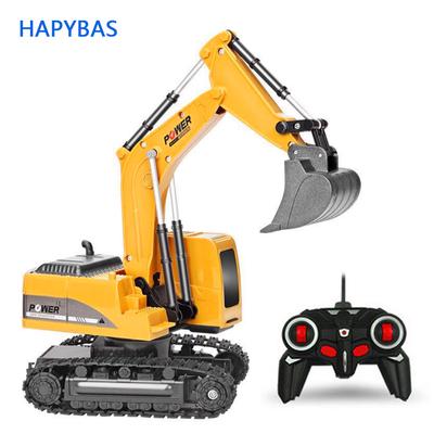 2.4Ghz 6 Channel 1:24 RC Excavator Toy RC Engineering Car Alloy and Plastic Excavator RTR