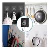 Adhesive Hook, Strong Wall Hanging Hook, 6.7 x 6.7cm, Load Capacity 10kg, No Drilling Hook, Can Rotate 180 degrees, No Paste Marks, Waterproof,